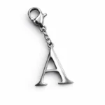 Charm – lettre A argentée
