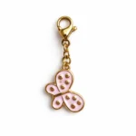 Charm – Papillon Rose Doré