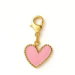 Charm – Grand cœur rose doré