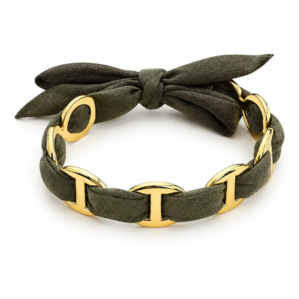 Maille Marine Ruban noir – Doré