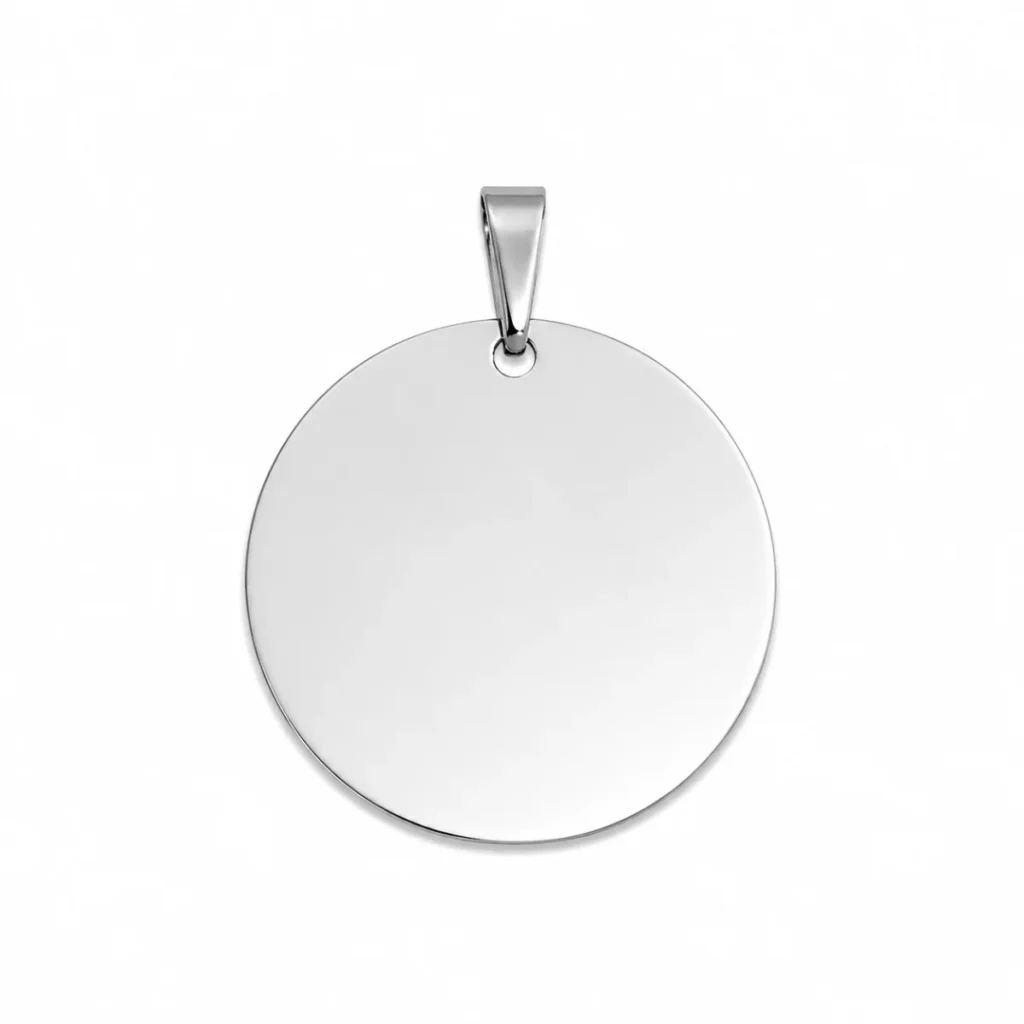 Médaillon à Graver 2.5 cm – Argenté