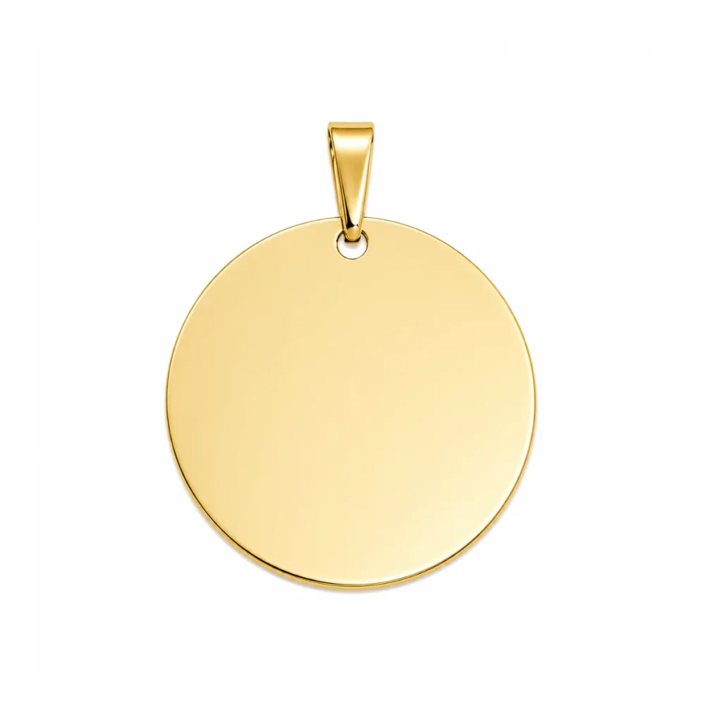Médaillon à Graver 2,5 cm – Doré