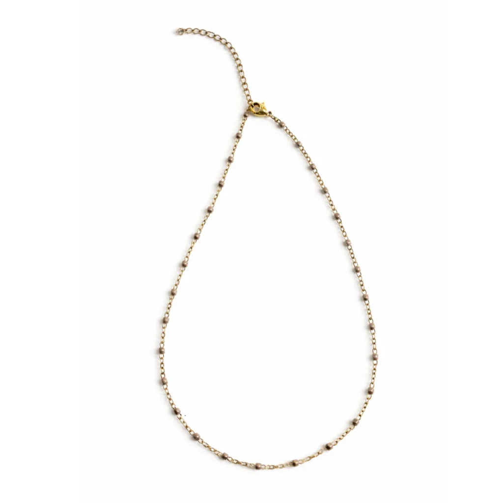 Collier Chapelet Billes Nude Doré