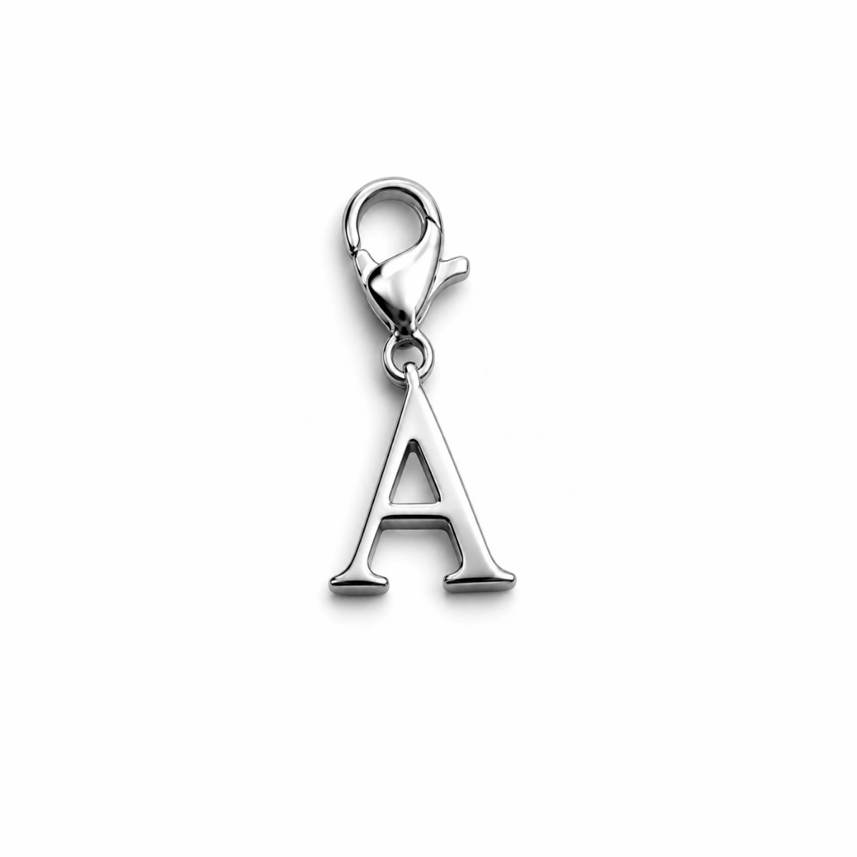 Charm – lettre A argentée