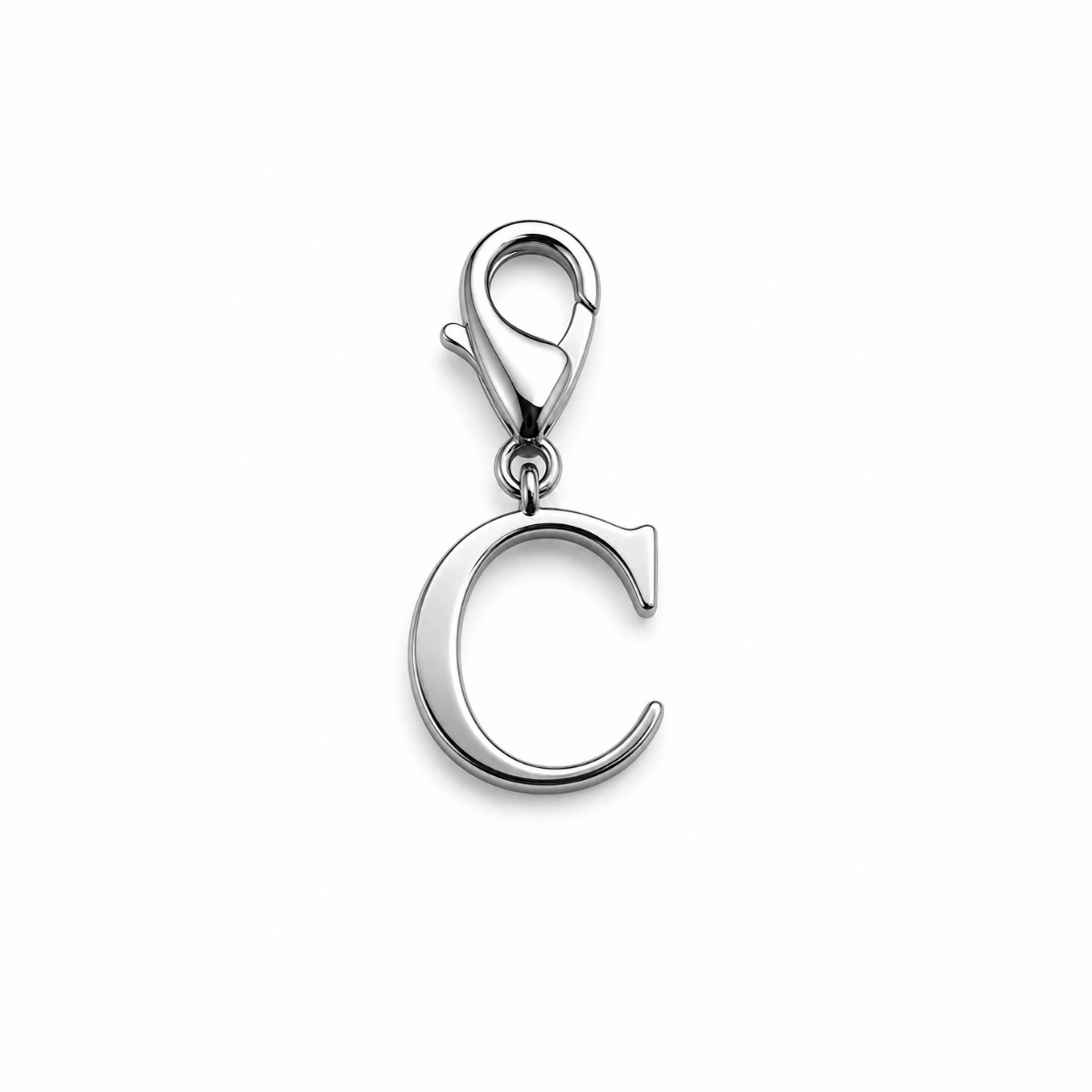 Charm – lettre C argentée
