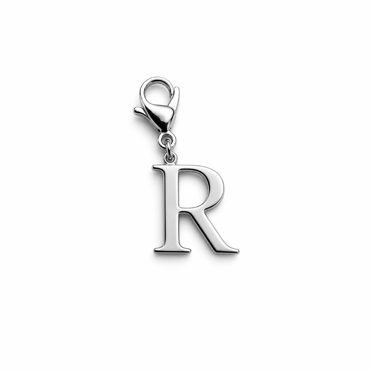 Charm – lettre R argentée