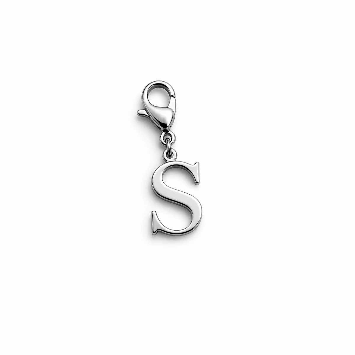 Charm – lettre S argentée
