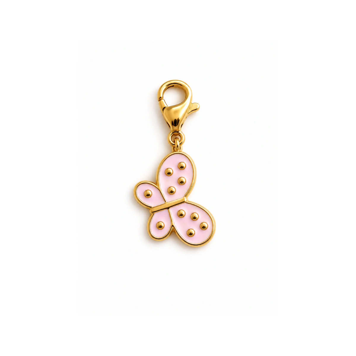 Charm – Papillon Rose Doré