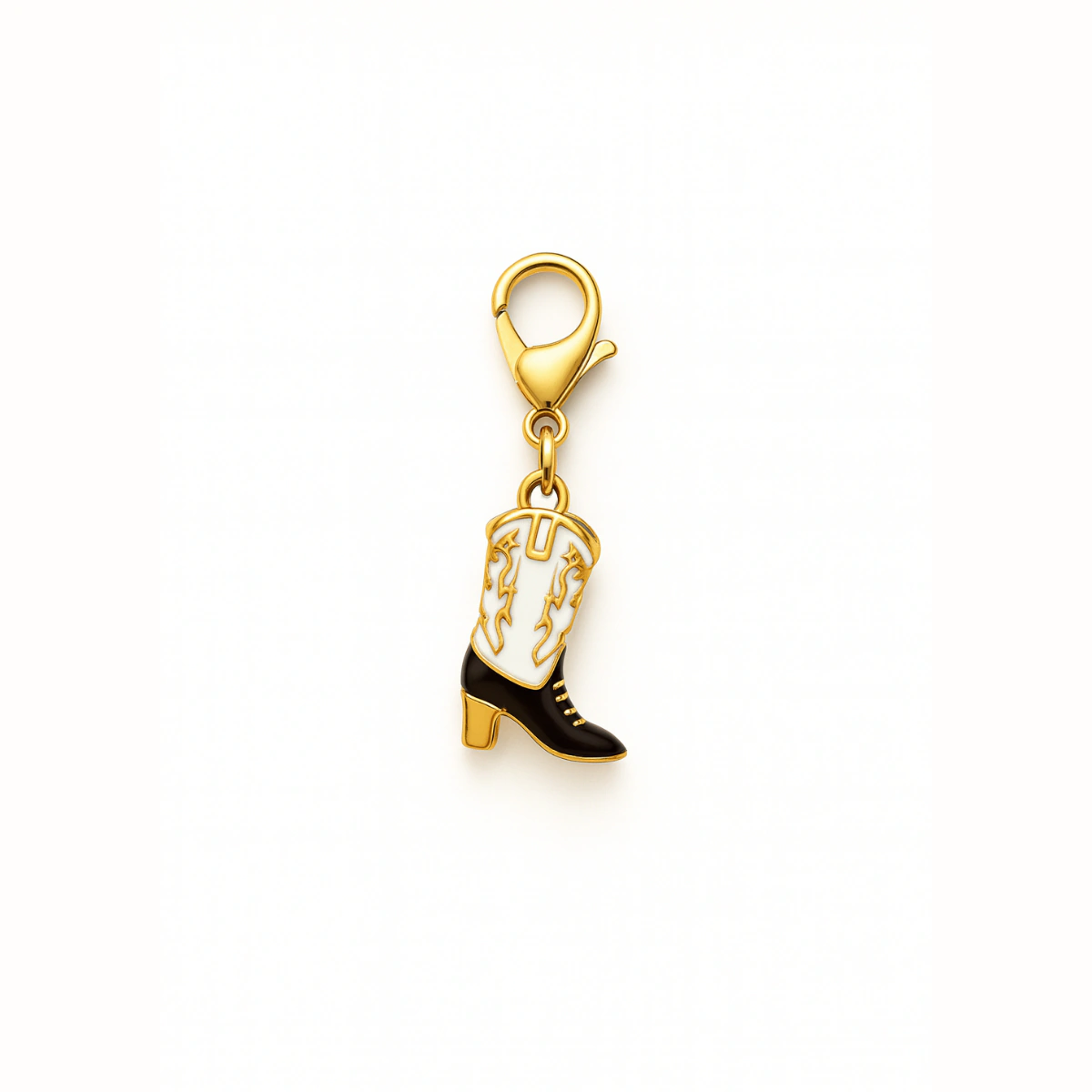 Charm – Botte Cowboy Noire dorée