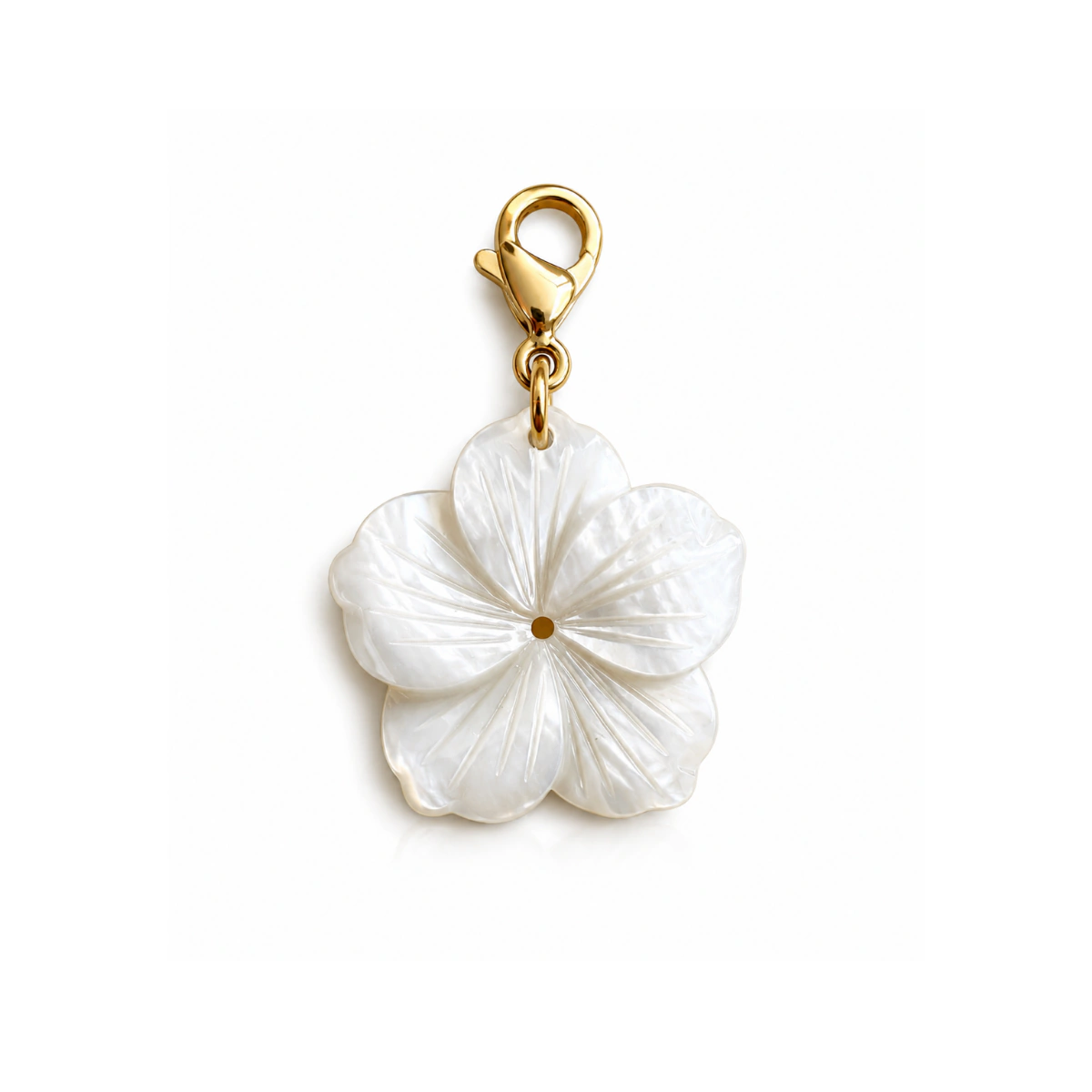 Charm – Fleur Nacrée Dorée