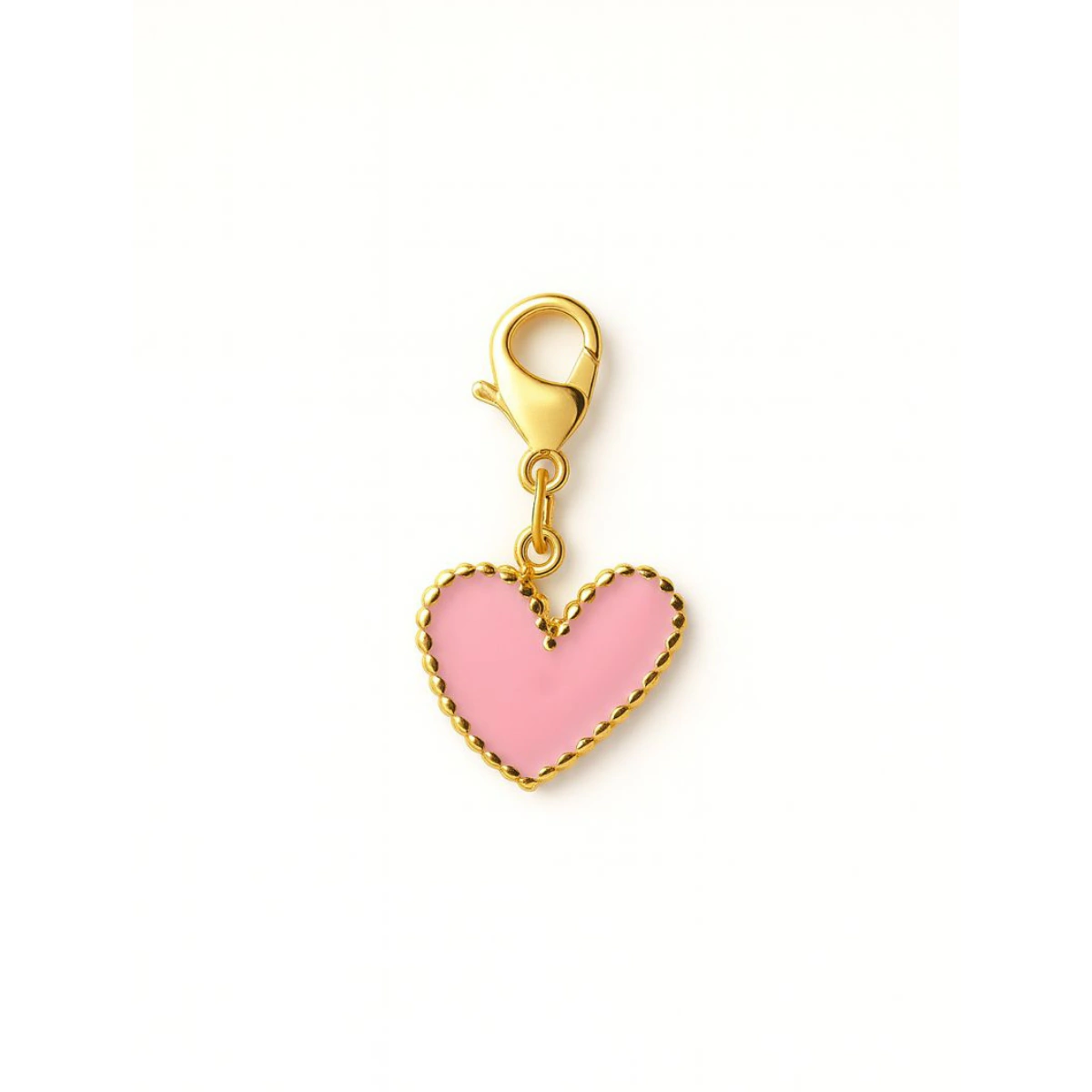 Charm – Grand cœur rose doré