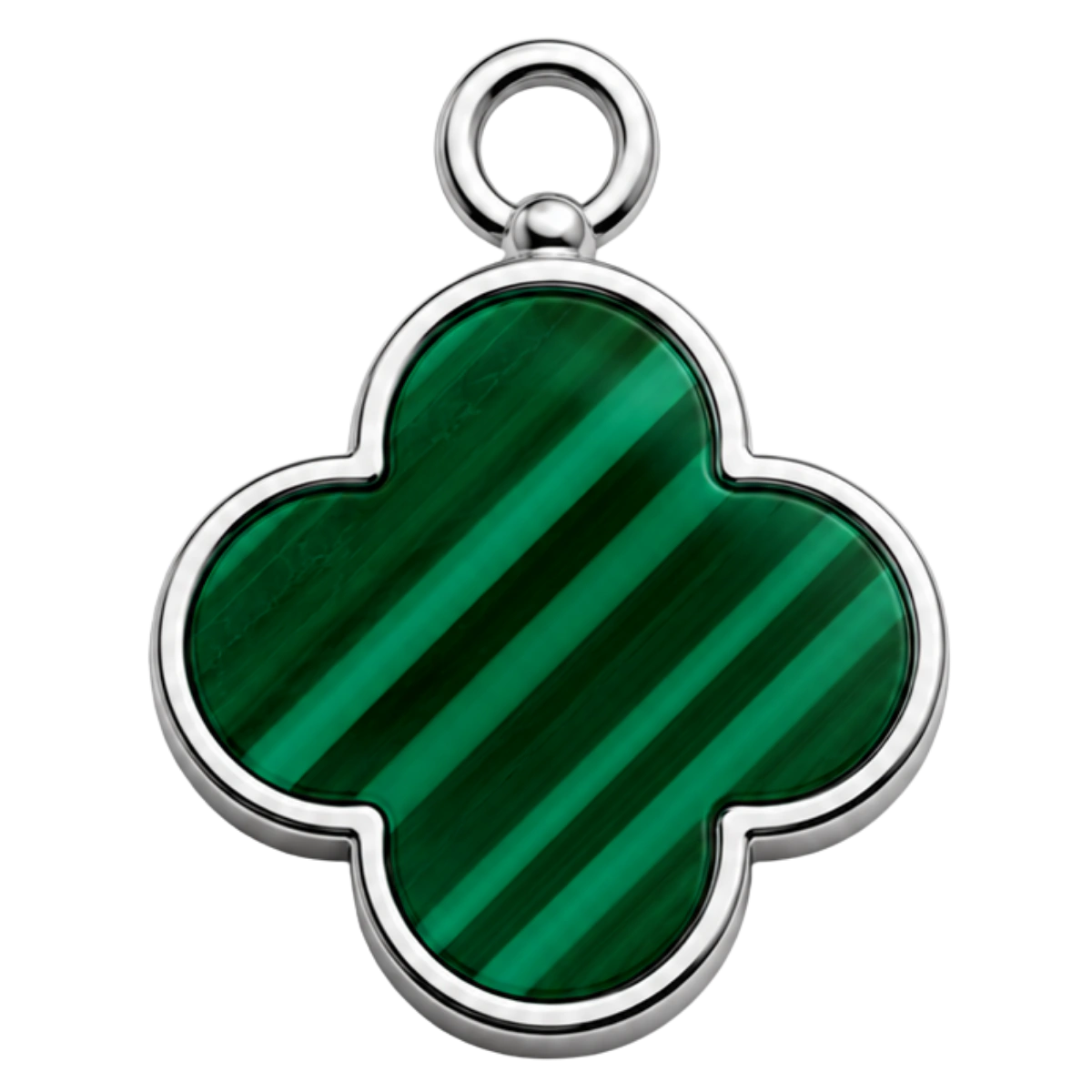 Charm – trèfle vert argenté
