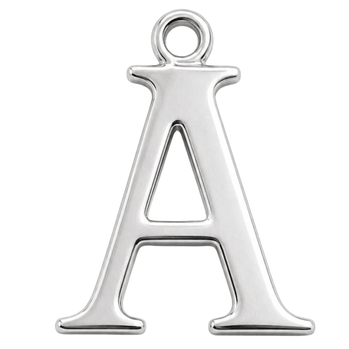 Charm – lettre A argentée
