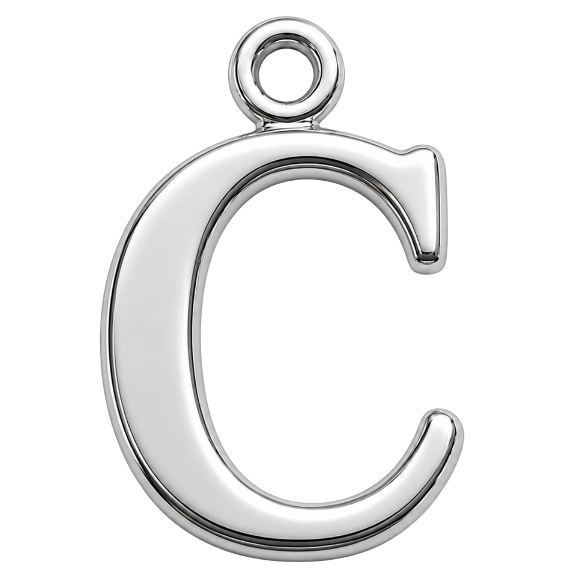 Charm – lettre C argentée
