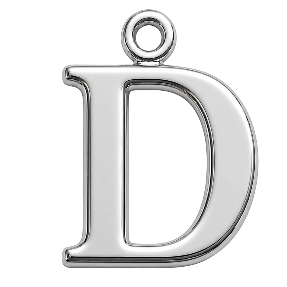Charm – lettre D argentée