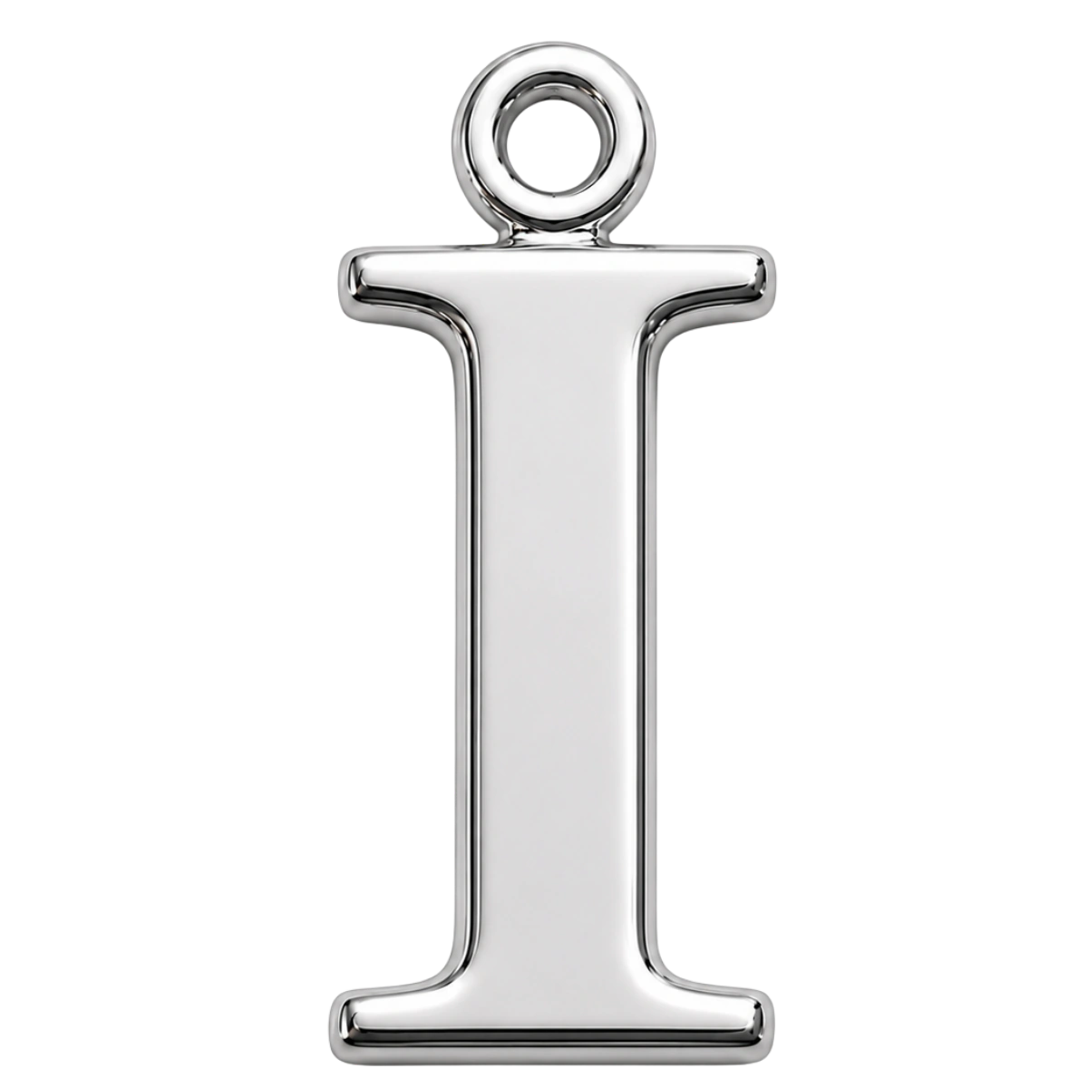 Charm – lettre I argentée