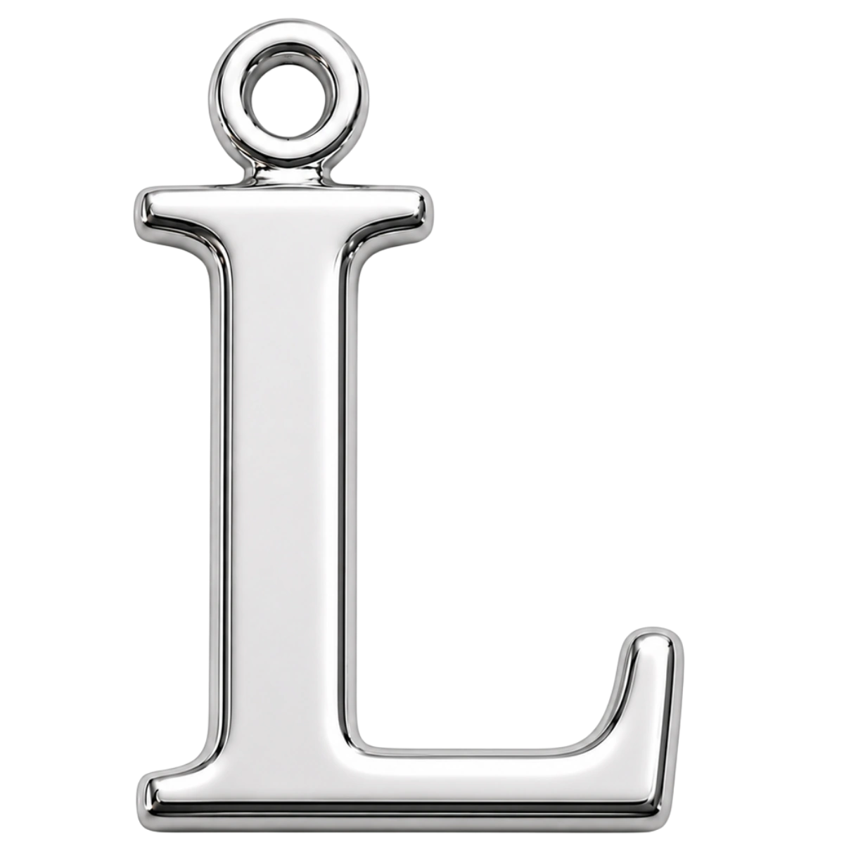 Charm – lettre L argentée