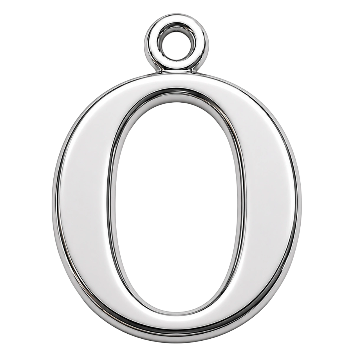 Charm – lettre O argentée