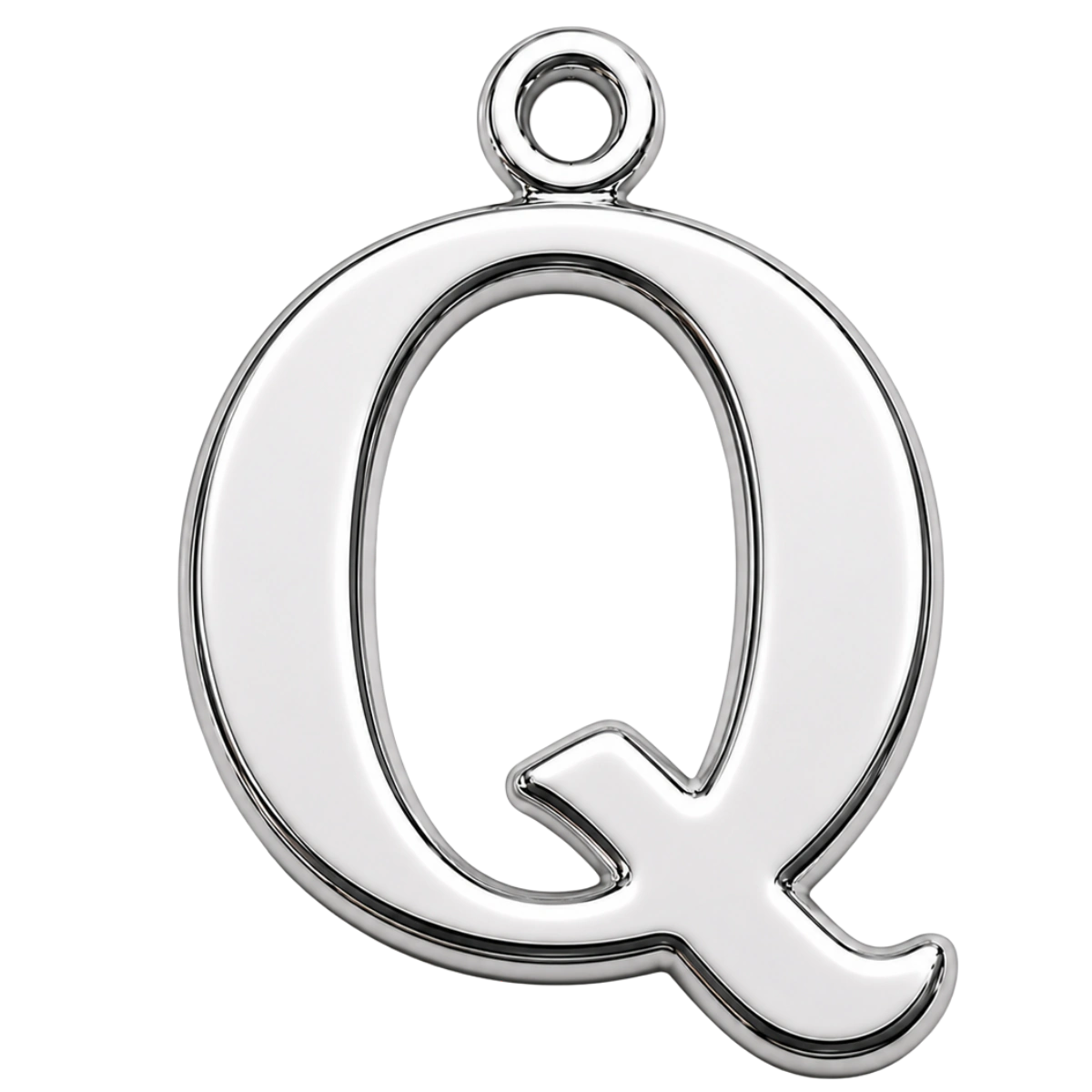 Charm – lettre Q argentée