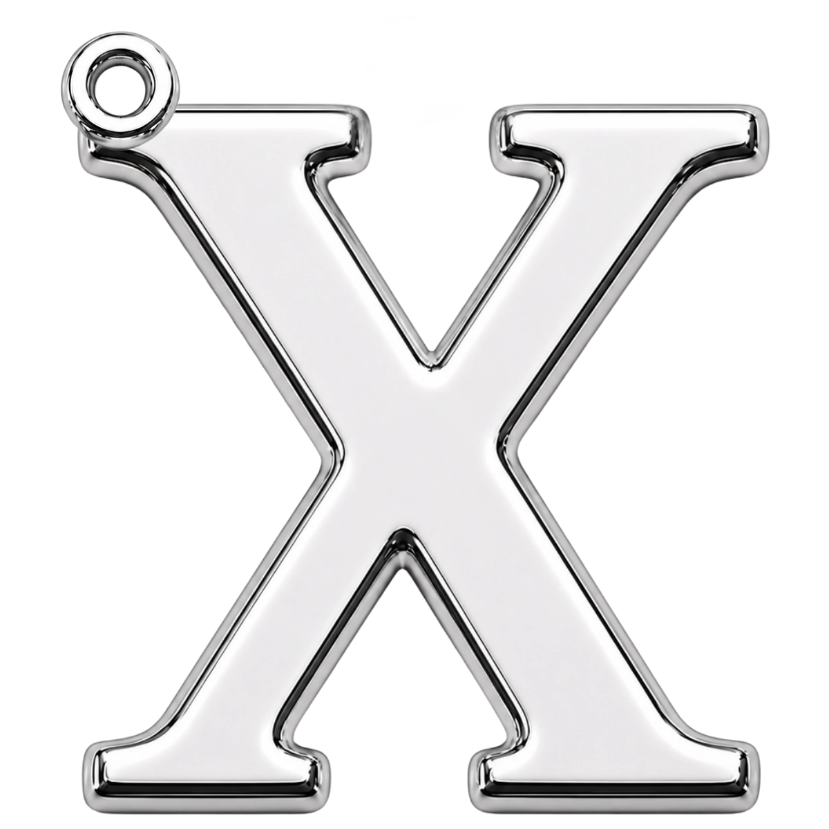 Charm – lettre X argentée