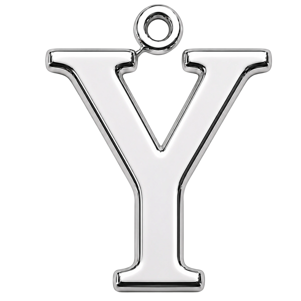 Charm – lettre Y argentée