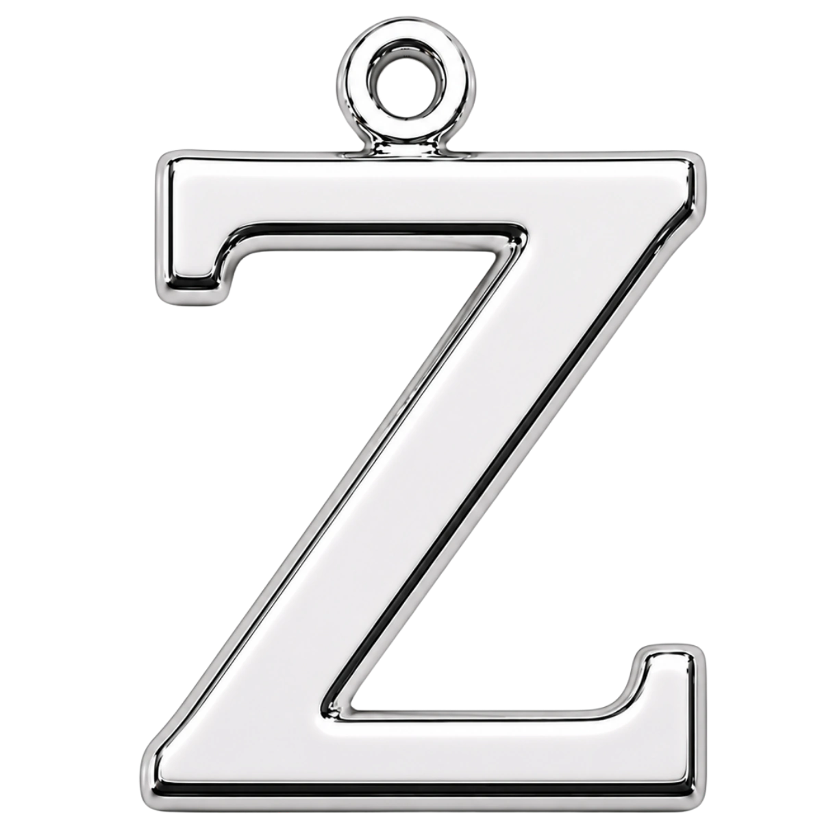 Charm – lettre Z argentée
