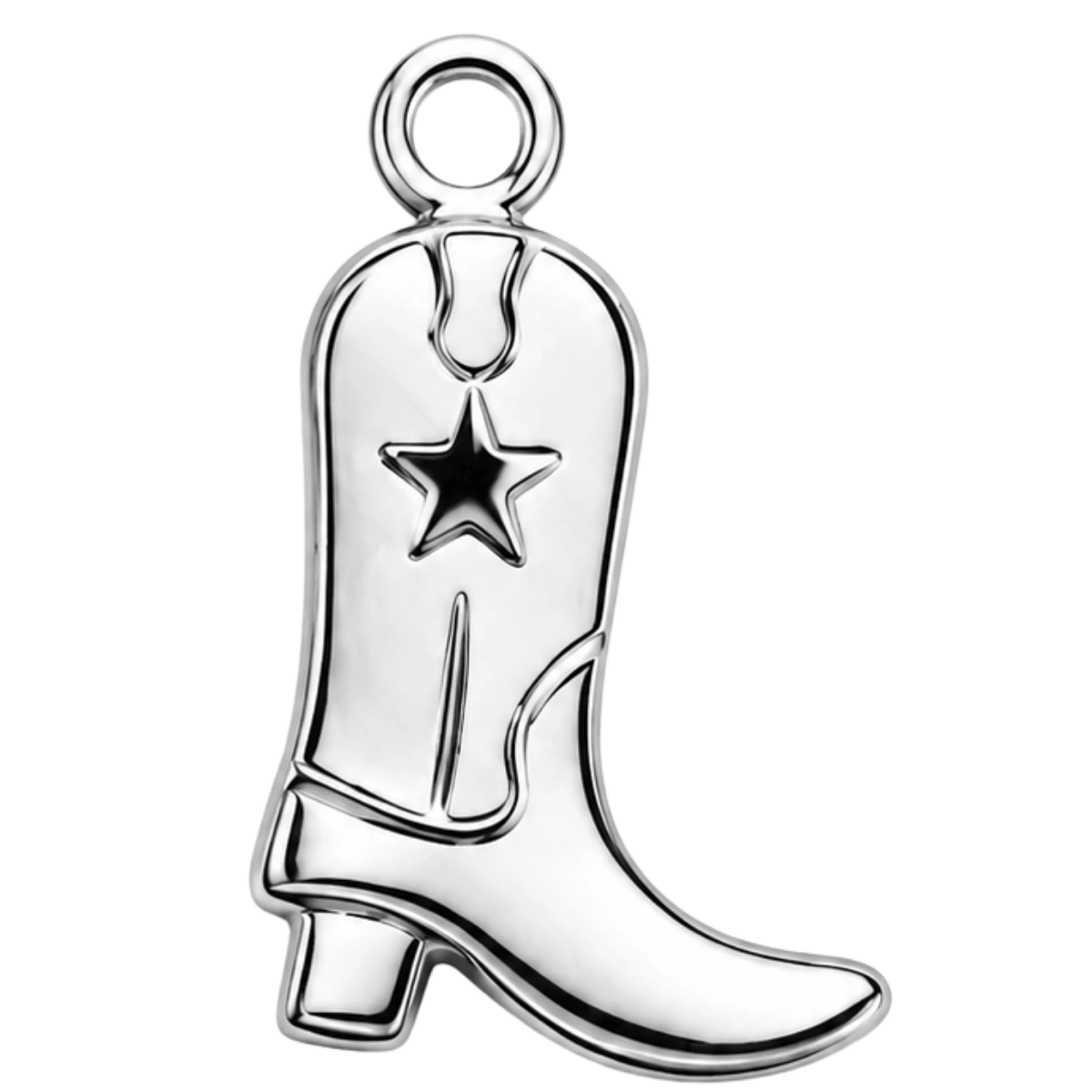Charm – botte cowboy Argentée