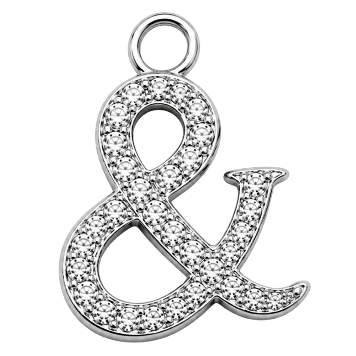 Charm – esperluette strass argenté