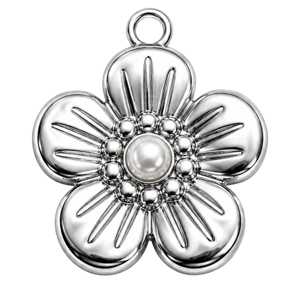 Charm – Fleur argentée