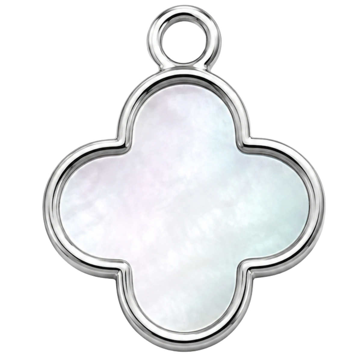 Charm – Fleur nacrée argentée