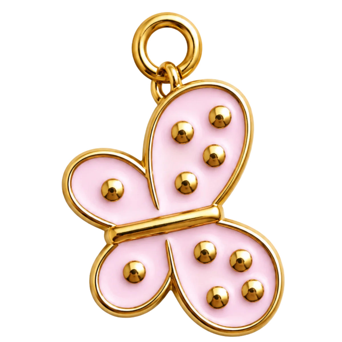 Charm – Papillon Rose Doré