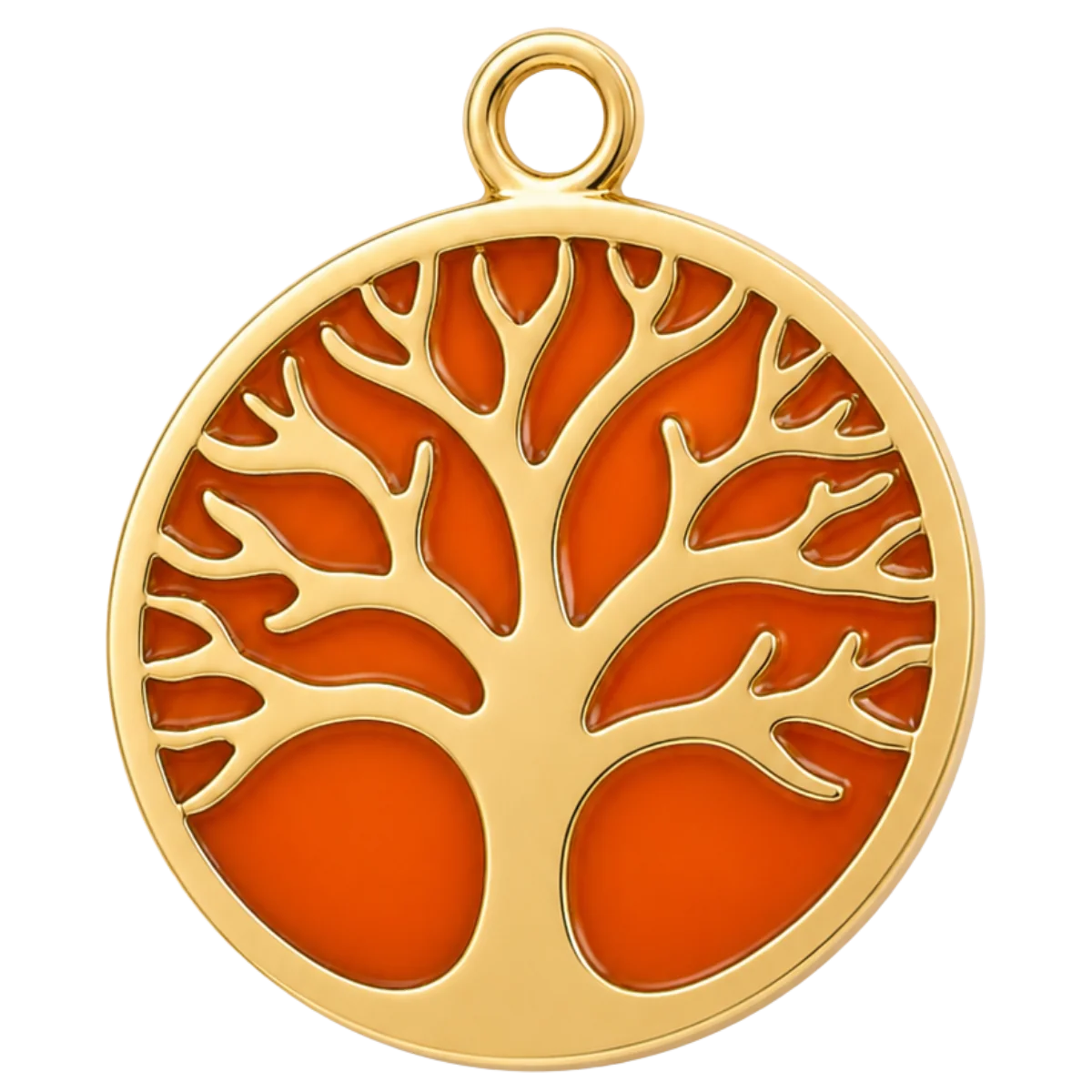 Charm – Arbre de Vie Rouge Doré