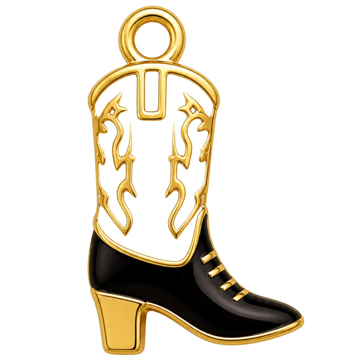 Charm – Botte Cowboy Noire dorée