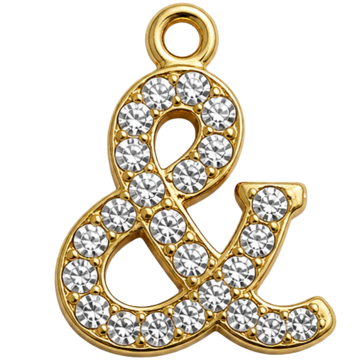 Charm – esperluette strass dorée