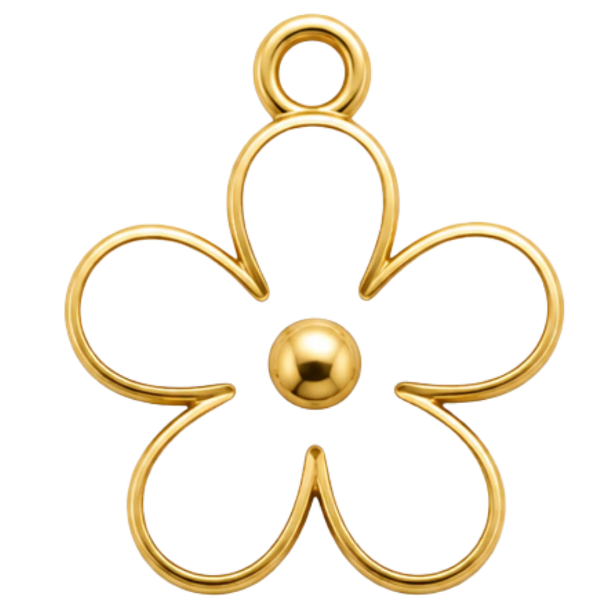 Charm – Fleur Blanche Dorée