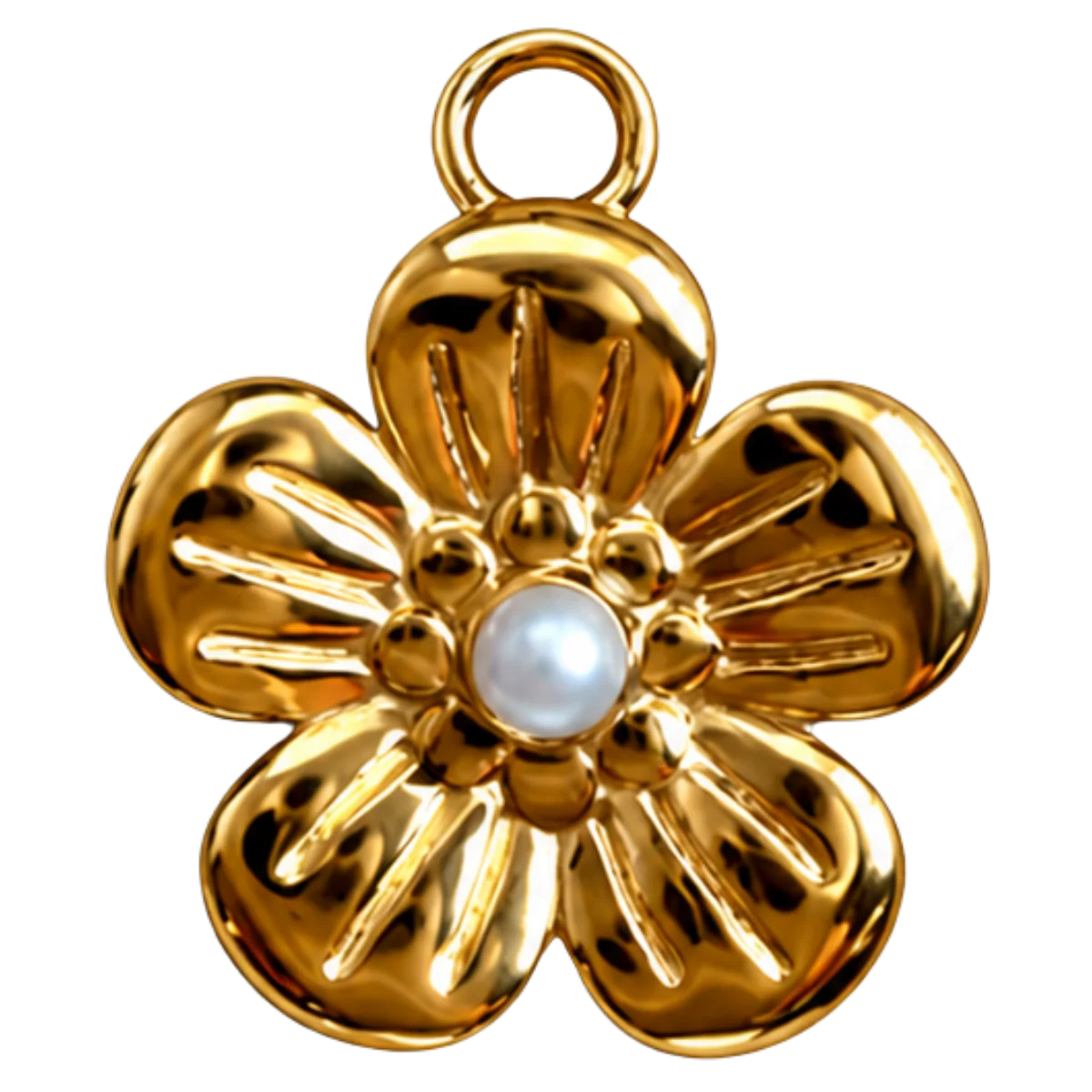 Charm – Fleur Perle Dorée