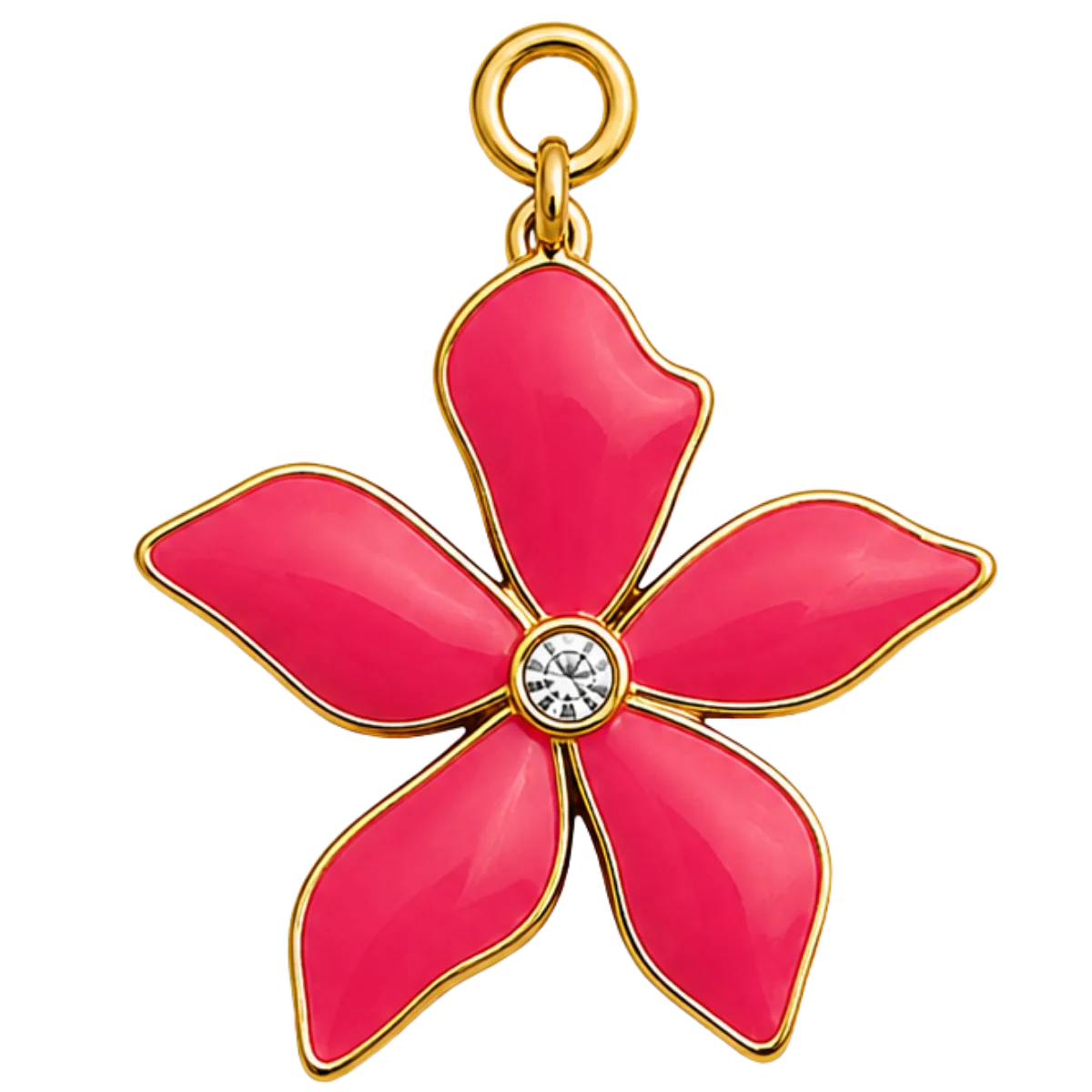 Charm – Fleur Rouge Dorée