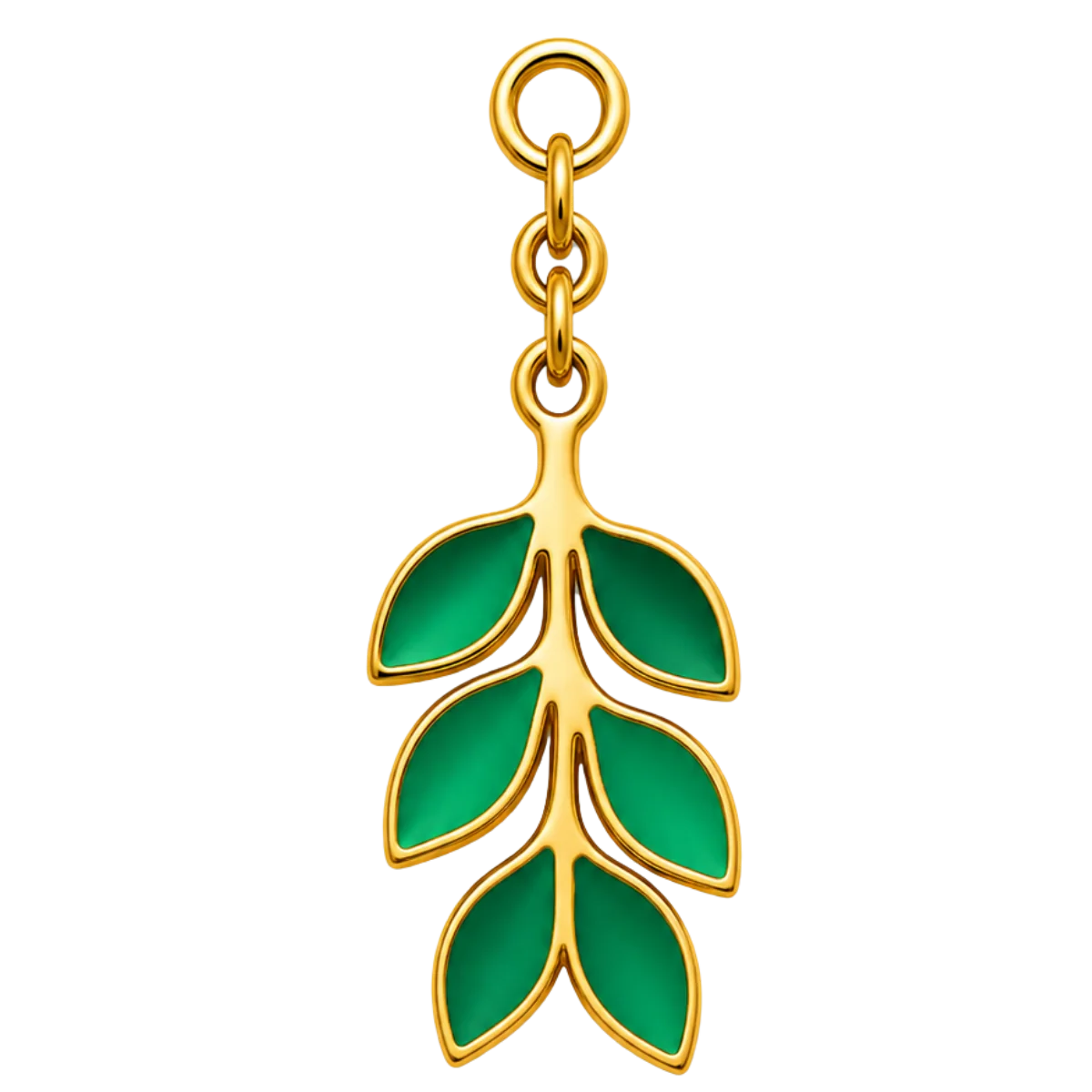 Charm – Fleur Verte Dorée