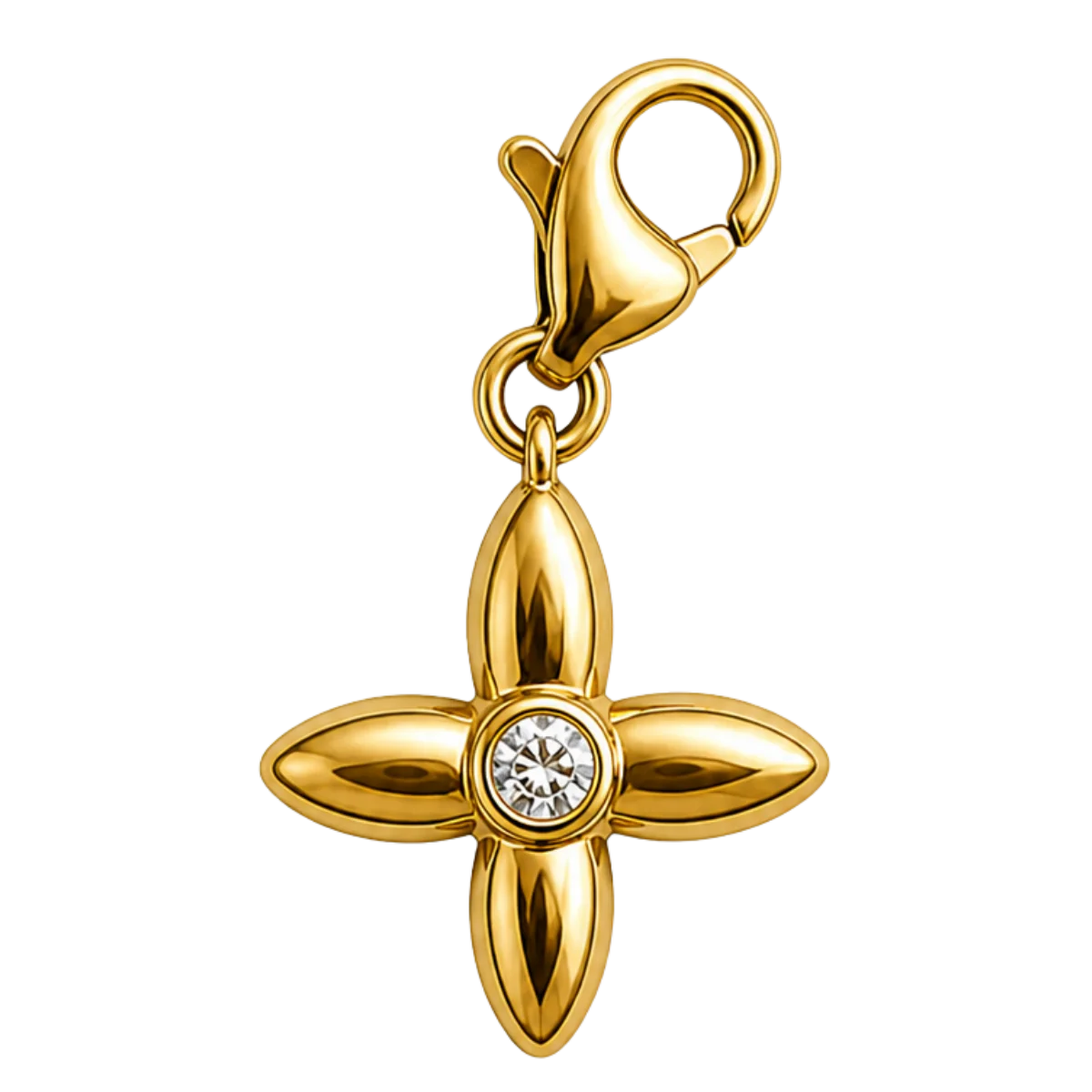 Charm – Fleur Diamant Dorée