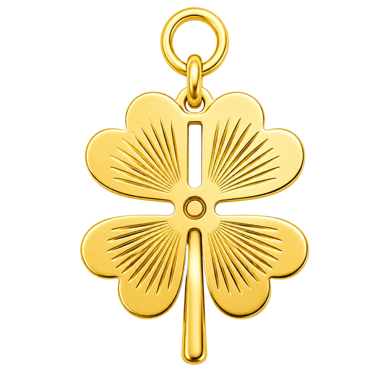 Charm – Trèfle strass doré
