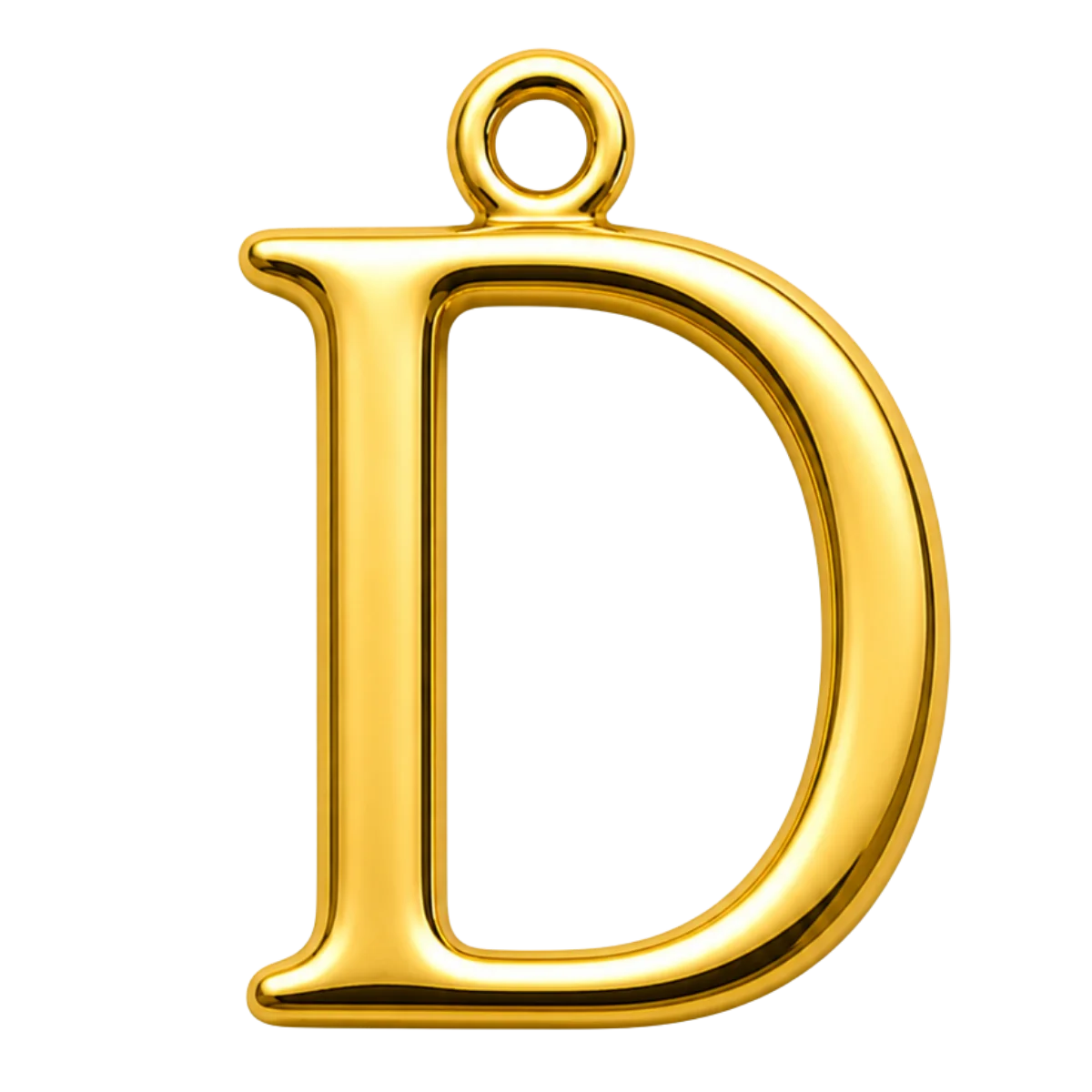 Charm – Lettre D Dorée