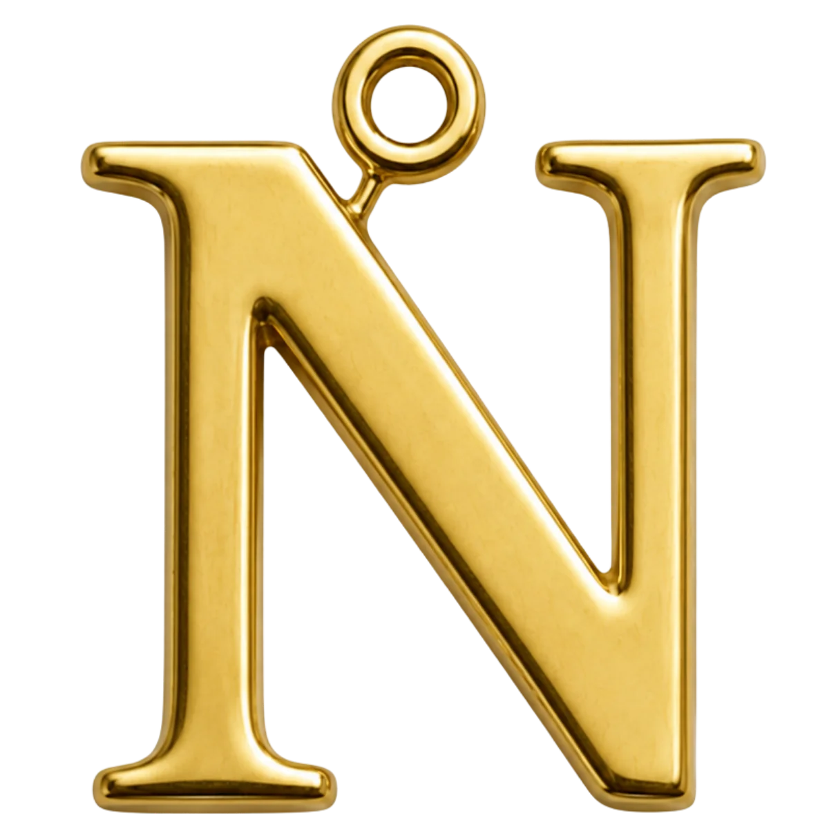 Charm – Lettre N Dorée