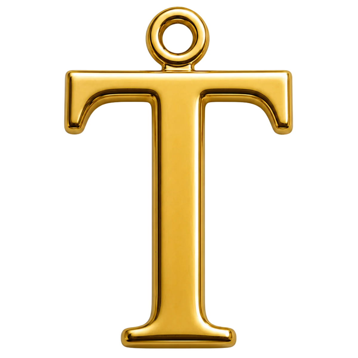 Charm – Lettre T Dorée