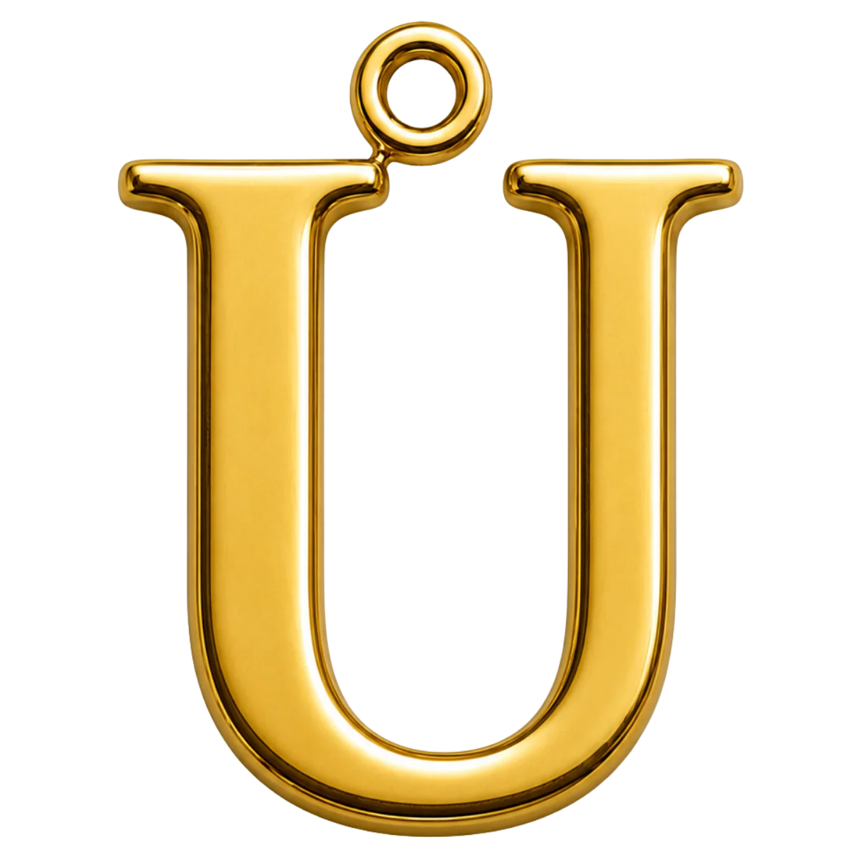 Charm – Lettre U Dorée