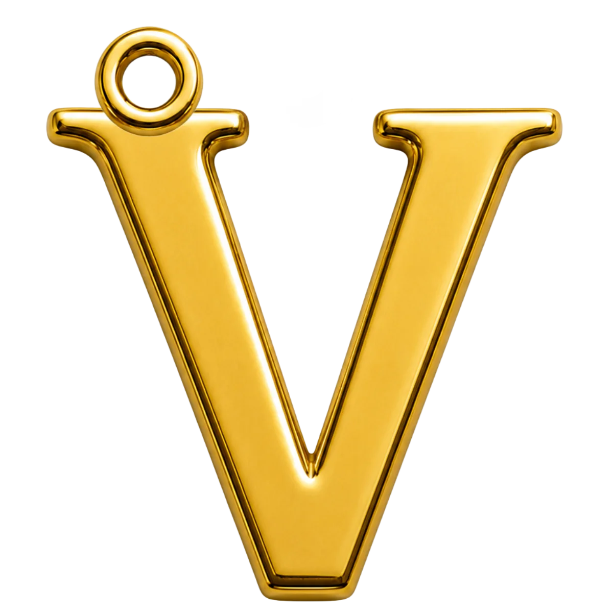 Charm – Lettre V Dorée