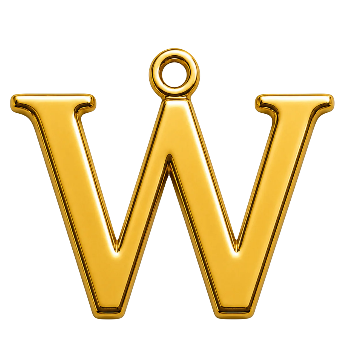 Charm – Lettre W Dorée