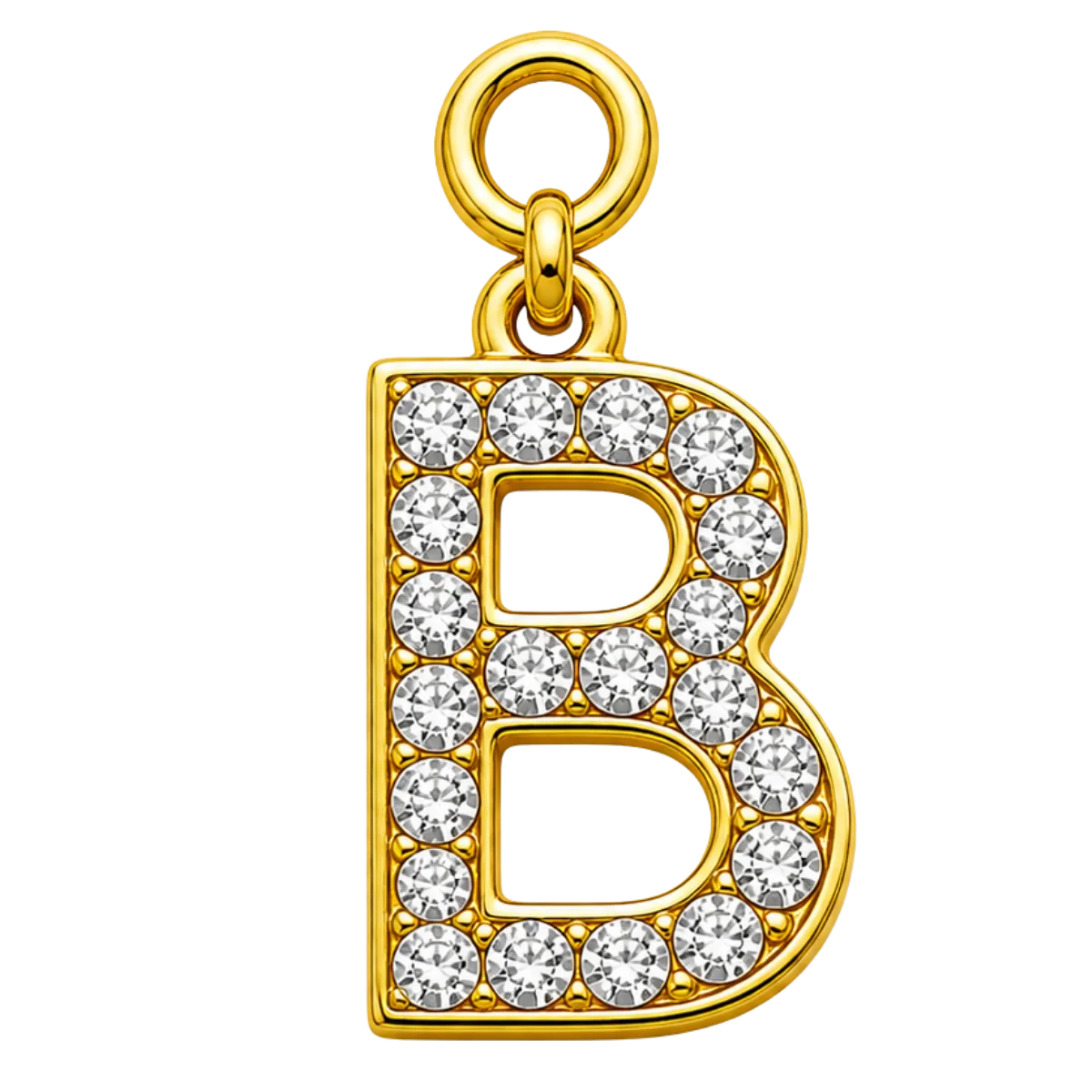 Charm – Lettre B strass dorée