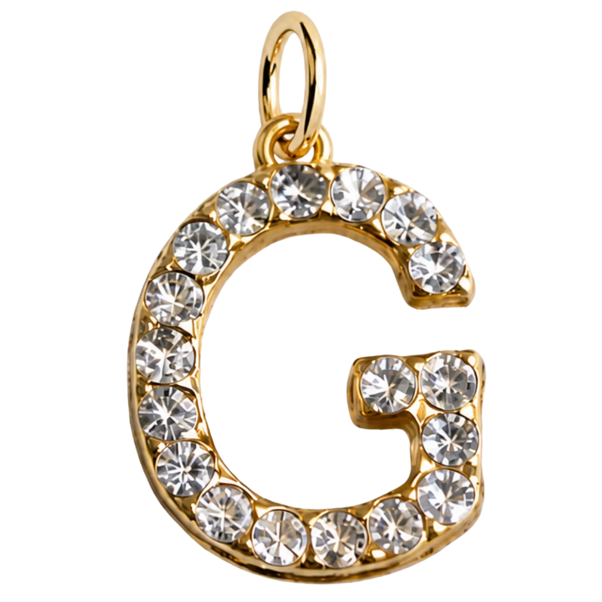 Charm – Lettre G strass dorée