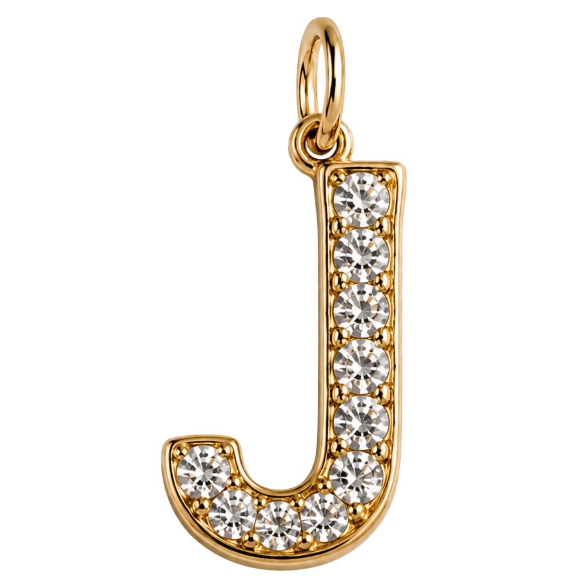 Charm – Lettre J strass dorée