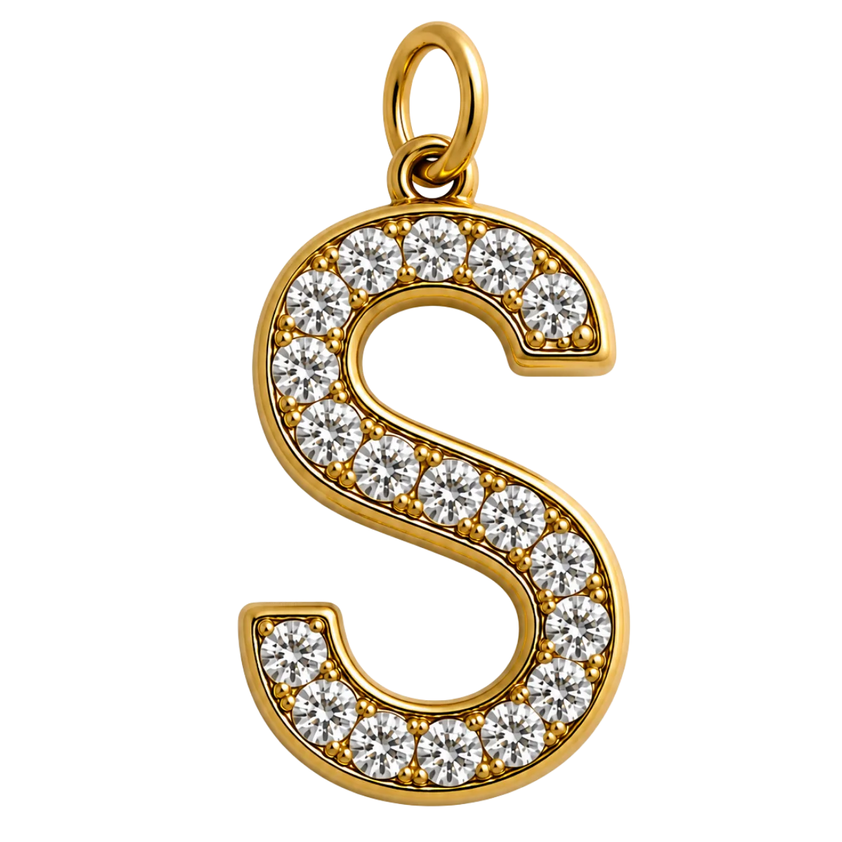 Charm – Lettre S strass dorée